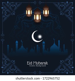 Abstract decorative Eid Mubarak Islamic background