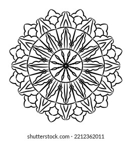 Resumen decorativo y elegante adorno. Patrón de Mandala. Ilustración vectorial. 