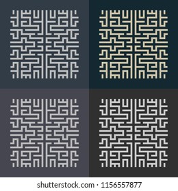 Abstract decorative element in the form of a maze. Labyrinth vector icon.
