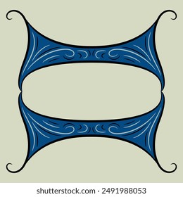 Abstract decorative element or frame in medieval style.