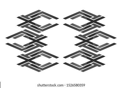 Abstract decorative element from lines.