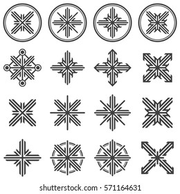 Abstract decorative element, pattern, cross