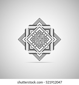 Abstract decorative element square ornament, pattern