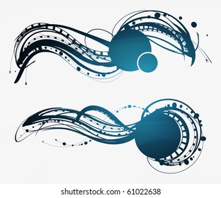 abstract decorative elements on a light background