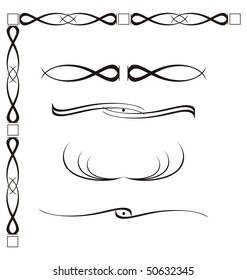 Abstract decorative elements, vector illustration