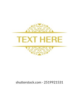 Abstract decorative emblem badge template with bold corner rays