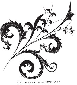 Abstract decorative floral design background