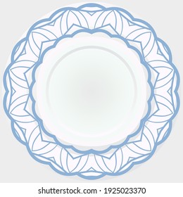 Abstract decorative floral ethnic round ornamental. Vector illustration.