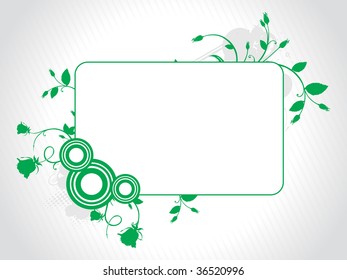 marco floral decorativo abstracto