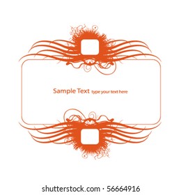 abstract decorative floral frame