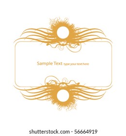abstract decorative floral frame