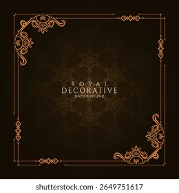 Vetor de fundo de moldura floral decorativo abstrato