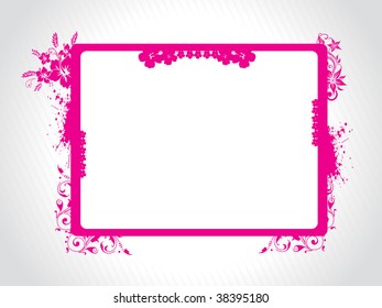 abstract decorative floral frame design