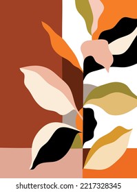 Abstract decorative floral pattern. Vector Illustration.