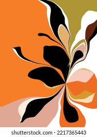 Abstract decorative floral pattern. Vector Illustration.