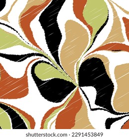 Abstract decorative floral pattern. Vector Illustration.