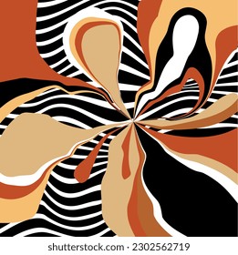 Abstract decorative floral pattern. Vector Illustration.