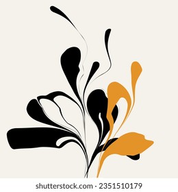 Abstract decorative floral pattern. Vector Illustration