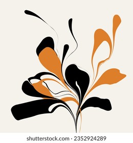 Abstract decorative floral pattern. Vector Illustration