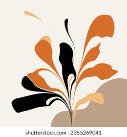 Abstract decorative floral pattern. Vector Illustration