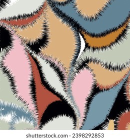 Abstract decorative floral pattern. Vector Illustration.