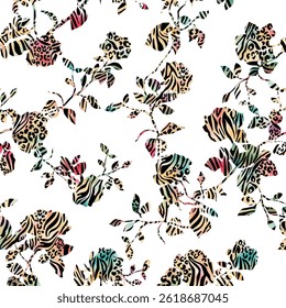 Abstract decorative floral pattern. Vector Illustration.