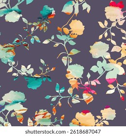 Abstract decorative floral pattern. Vector Illustration.