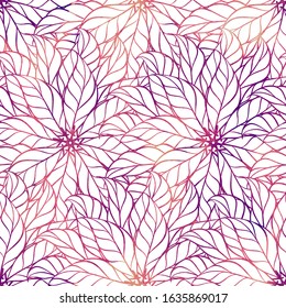 Abstract decorative floral pattern in watercolor style. Colorful leaves background