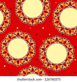 Abstract decorative floral seamless pattern. EPS10 vector illustration. Swatch included.