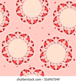 Abstract decorative floral seamless pattern. EPS10 vector illustration. Swatch included.