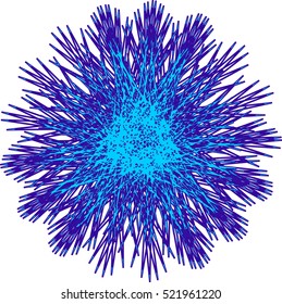 Abstract decorative floral spirograph circular element. Vector shape.