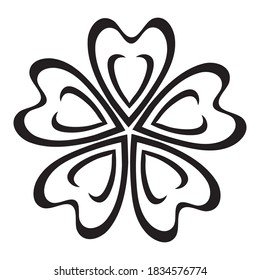 Abstract decorative flower. Isolated on white background. Vector illustration.