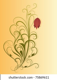 Abstract decorative flower vector illustration.