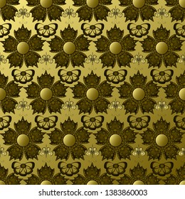 Abstract decorative flowers, butterflies. Vector illustration background.