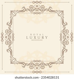Abstract decorative frame beautiful stylish background vector