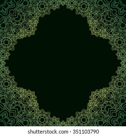 Abstract decorative frame of flowers