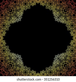 Abstract decorative frame of flowers