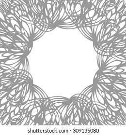 Abstract decorative frame for your text. Vector element for design. Hand drawn.