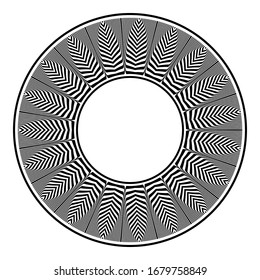 Patrón de borde geométrico decorativo abstracto. Textura de líneas. Arte vectorial.