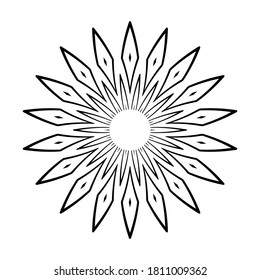 Resumen del elemento de diseño de círculo geométrico decorativo. Arte vectorial.