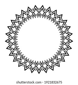 Resumen del elemento de diseño de círculo geométrico decorativo para el marco redondo. Arte vectorial.