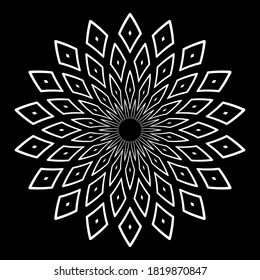 Resumen del elemento de diseño de patrones de círculo geométrico decorativo. Arte vectorial.