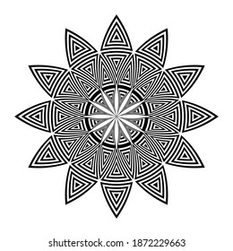 Abstract decorative geometric circle pattern. Vector art.