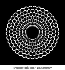 Resumen del patrón de círculo geométrico decorativo. Arte vectorial.