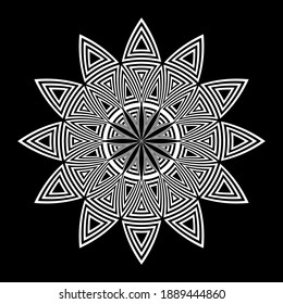 Abstract decorative geometric circle pattern. Vector art.