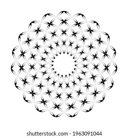 Abstract decorative geometric circle pattern. Vector art.