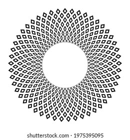 Abstract Decorative Geometric Circle Pattern.. Vector Art.