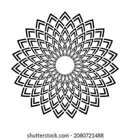 Abstract decorative geometric circle pattern. Vector art.