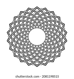 Abstract decorative geometric circle pattern. Vector art.