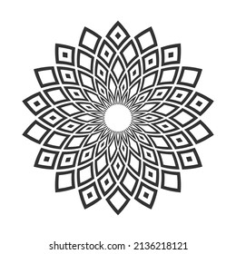 Abstract decorative geometric circle pattern. Vector art.